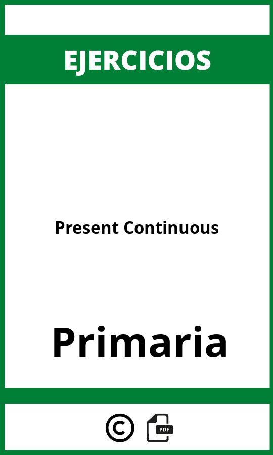 Ejercicios Present Continuous PDF Primaria