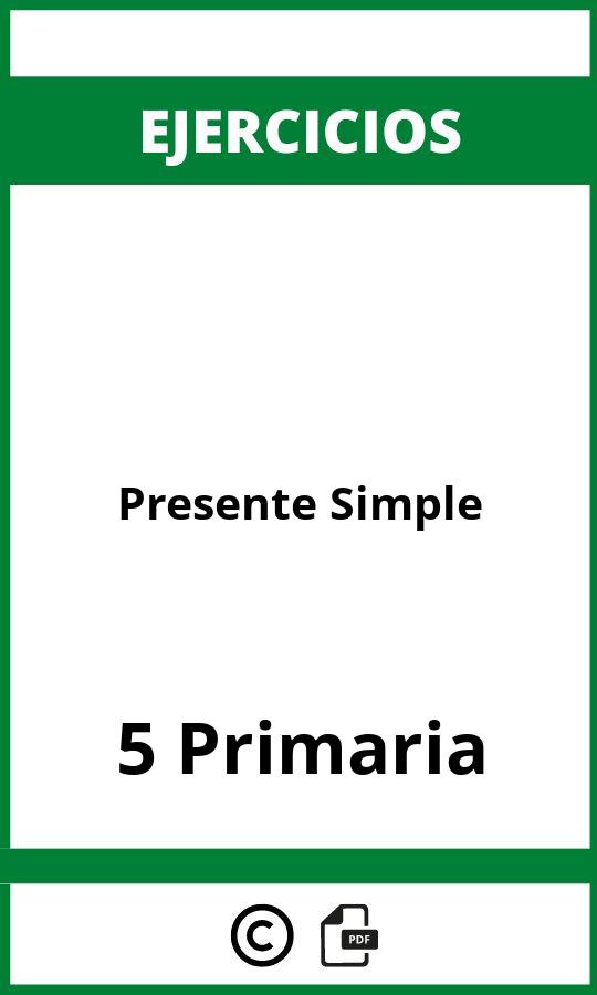 Ejercicios Presente Simple 5 Primaria PDF