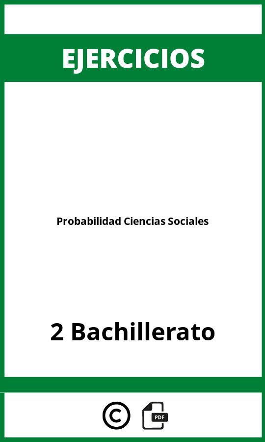 Ejercicios Probabilidad 2 Bachillerato Ciencias Sociales PDF