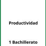Ejercicios Productividad 1 Bachillerato PDF