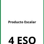 Ejercicios Producto Escalar 4 ESO PDF