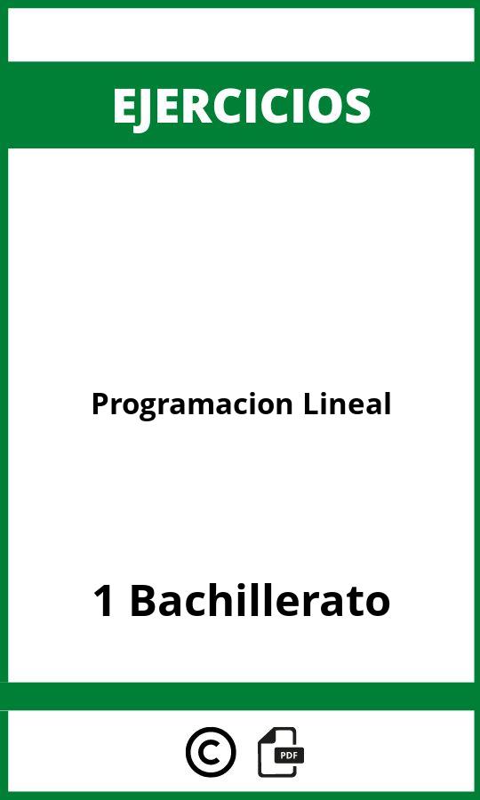 Ejercicios Programacion Lineal 1 Bachillerato PDF