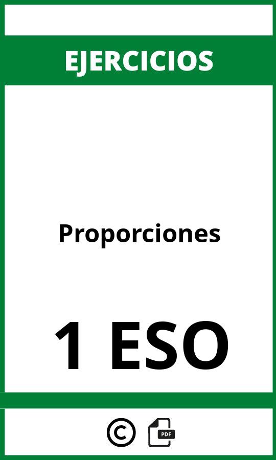 Ejercicios Proporciones 1 ESO PDF