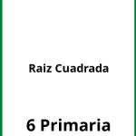 Ejercicios Raiz Cuadrada 6 Primaria PDF