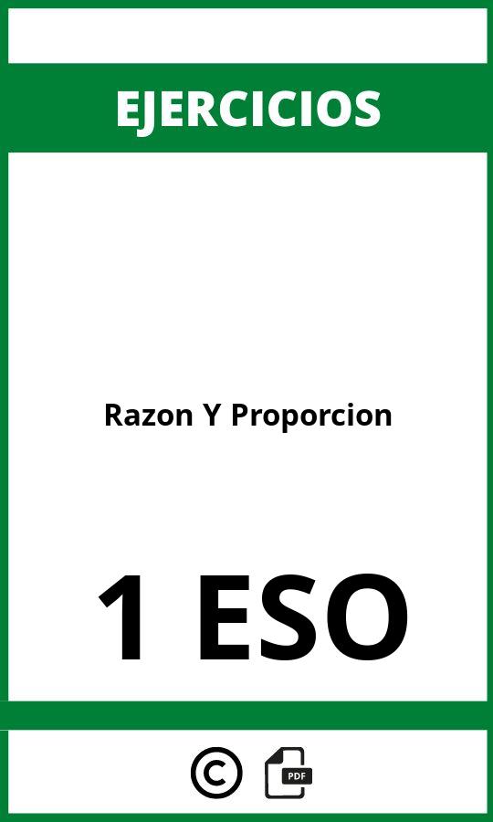 Ejercicios Razon Y Proporcion 1 ESO PDF
