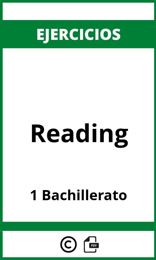 Ejercicios Reading 1 Bachillerato PDF