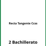 Ejercicios Recta Tangente 2 Bachillerato Ccss PDF