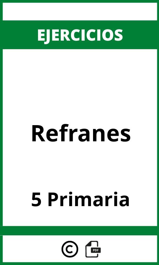 Ejercicios Refranes 5 Primaria PDF