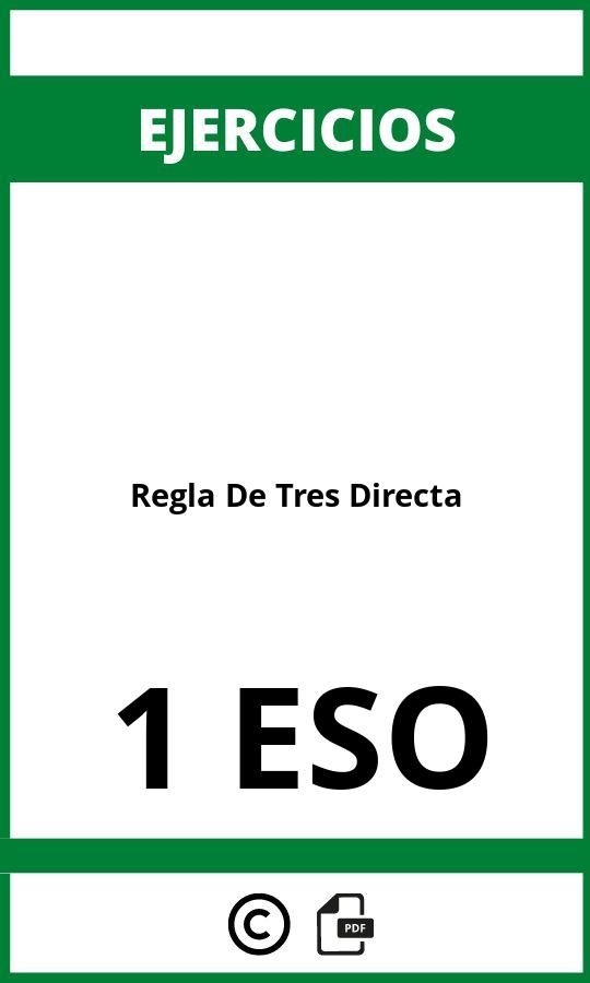 Ejercicios Regla De Tres Directa 1 ESO PDF