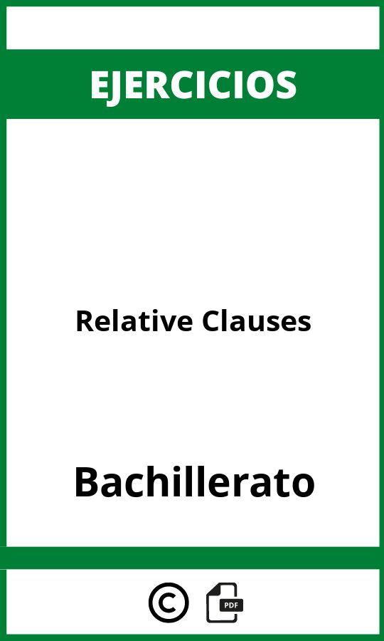 Ejercicios Relative Clauses Bachillerato PDF