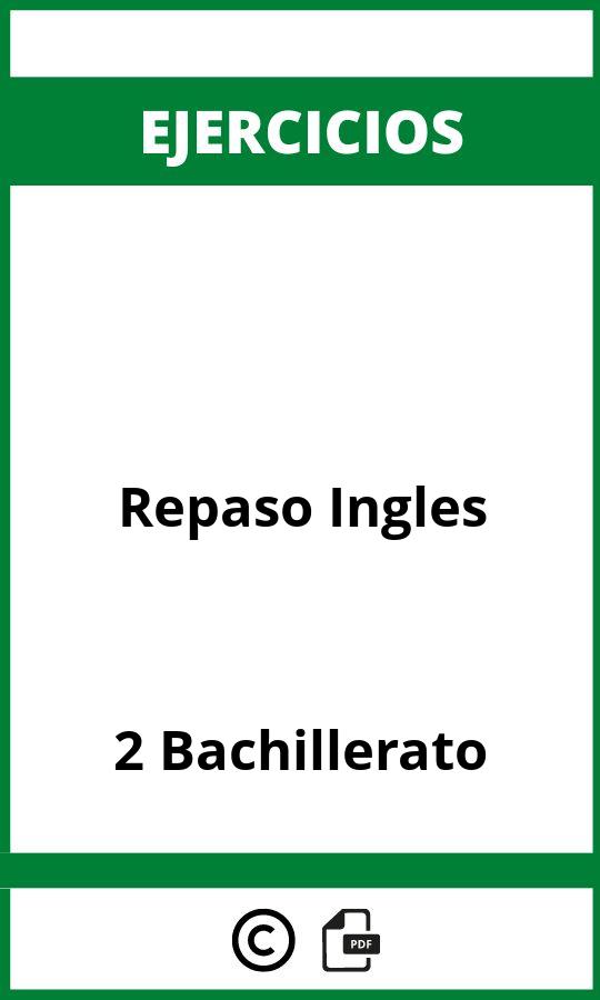 Ejercicios Repaso 2 Bachillerato Ingles PDF