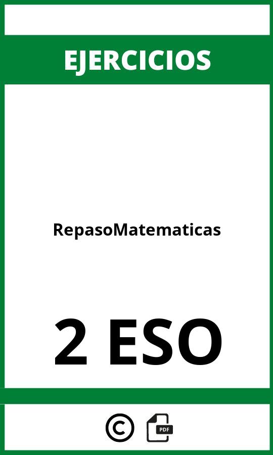 Ejercicios Repaso 2 ESO Matematicas PDF