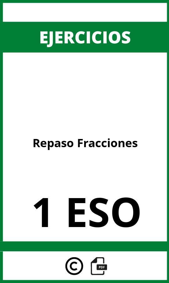 Ejercicios Repaso Fracciones 1 ESO PDF