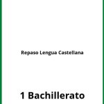 Ejercicios Repaso Lengua Castellana 1 Bachillerato PDF