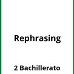 Ejercicios Rephrasing 2 Bachillerato PDF