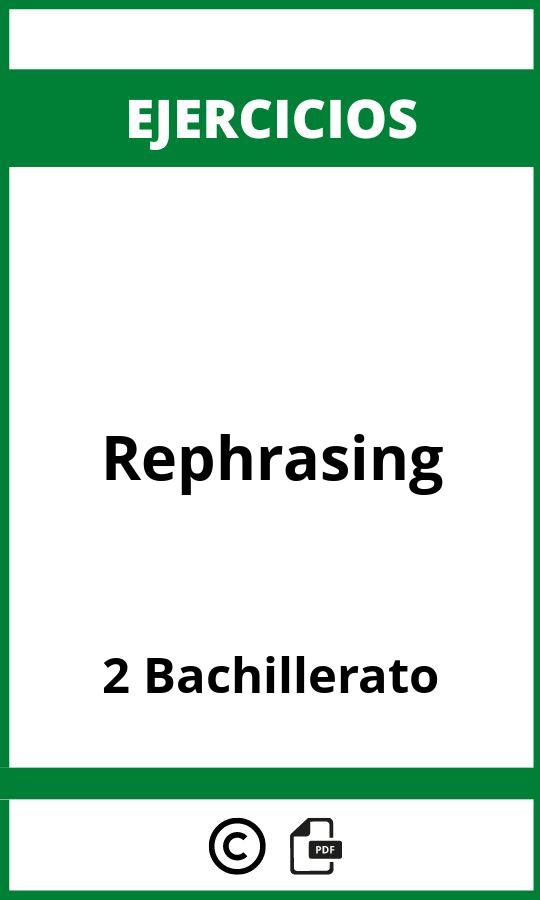 Ejercicios Rephrasing 2 Bachillerato PDF