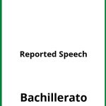 Ejercicios Reported Speech Bachillerato PDF