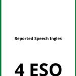 Ejercicios Reported Speech Ingles 4 ESO PDF