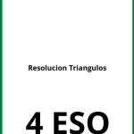 Ejercicios Resolucion Triangulos 4 ESO PDF