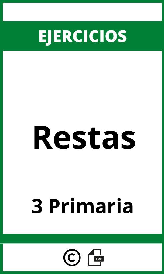 Ejercicios Restas 3 Primaria PDF
