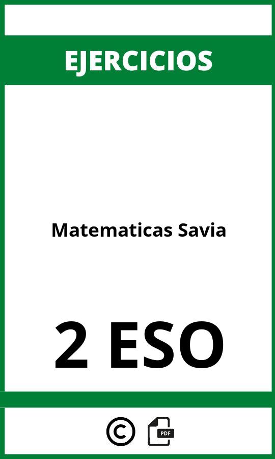 Ejercicios  Matematicas 2 ESO PDF Savia