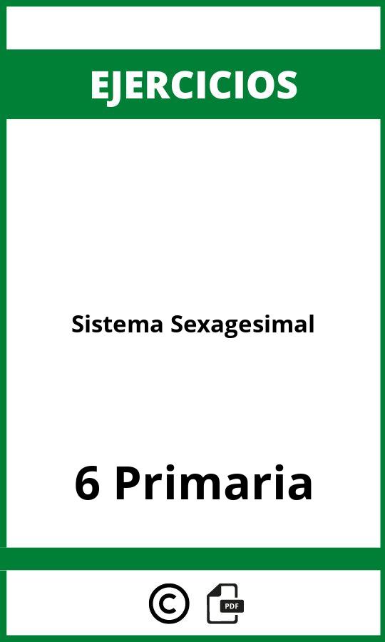 Ejercicios  Sistema Sexagesimal 6 Primaria PDF