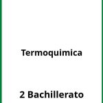 Ejercicios  Termoquimica 2 Bachillerato PDF