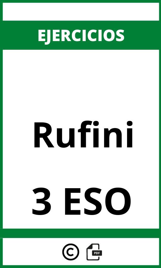 Ejercicios Rufini 3 ESO PDF