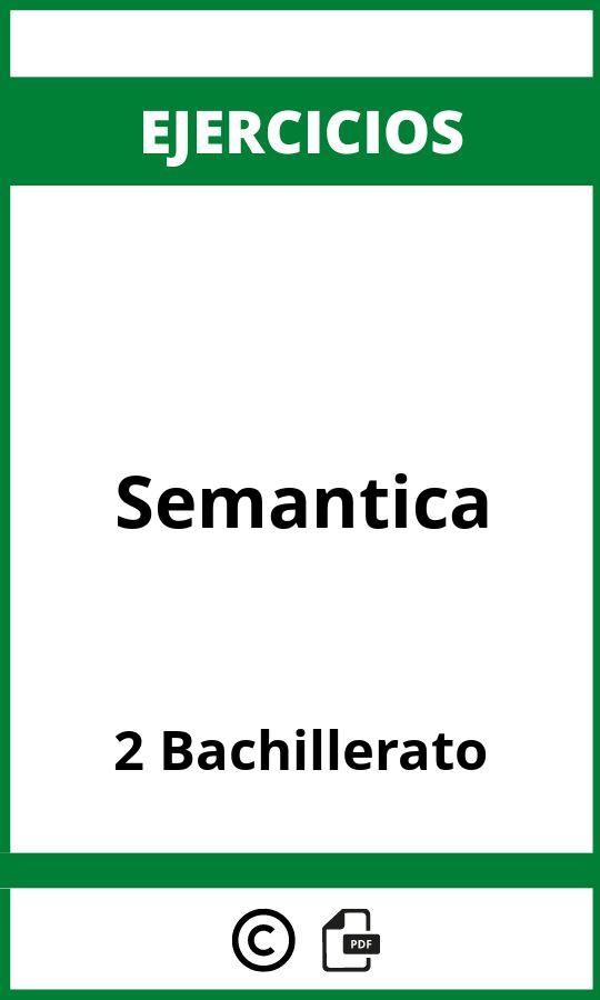 Ejercicios Semantica 2 Bachillerato PDF