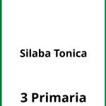 Ejercicios Silaba Tonica 3 Primaria PDF