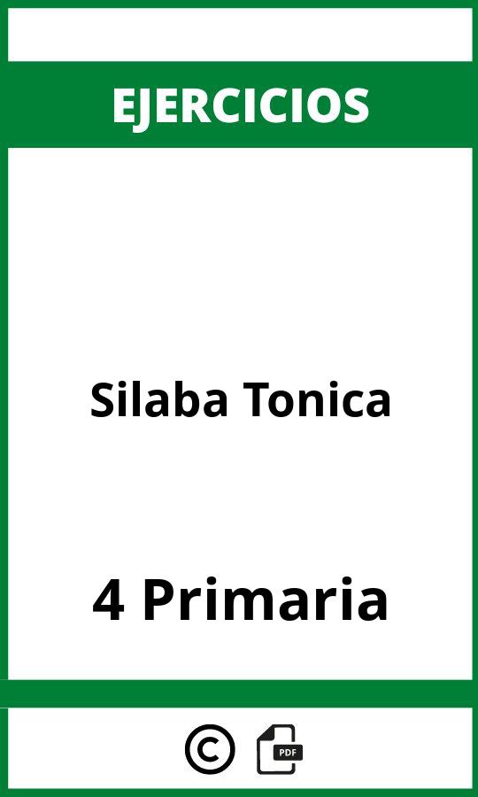 Ejercicios Silaba Tonica 4 Primaria PDF