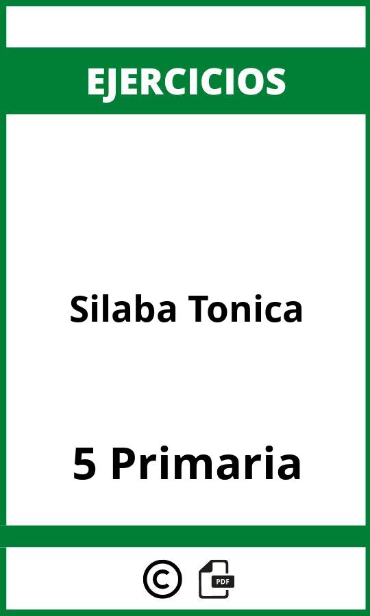 Ejercicios Silaba Tonica 5 Primaria PDF