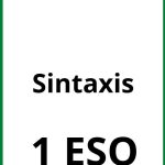 Ejercicios Sintaxis 1 ESO PDF