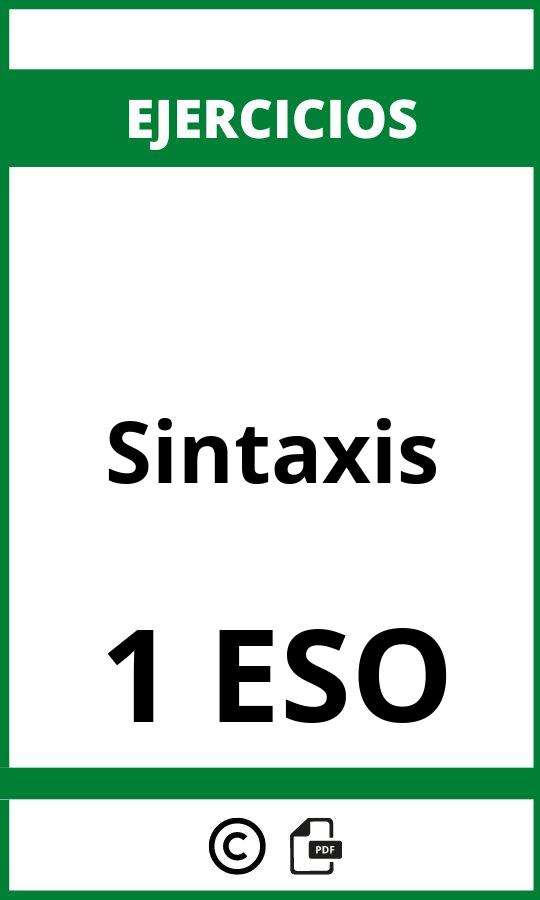 Ejercicios Sintaxis 1 ESO PDF