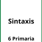Ejercicios Sintaxis 6 Primaria PDF