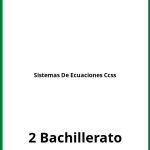 Ejercicios Sistemas De Ecuaciones 2 Bachillerato Ccss PDF