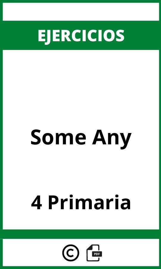 Ejercicios Some Any 4 Primaria PDF