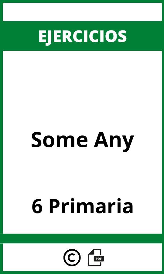 Ejercicios Some Any 6 Primaria PDF