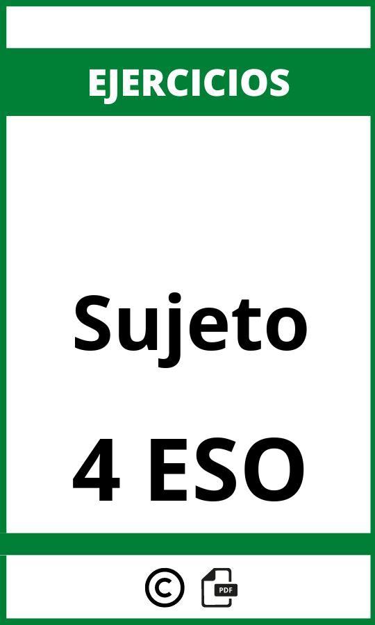 Ejercicios Sujeto 4 ESO PDF