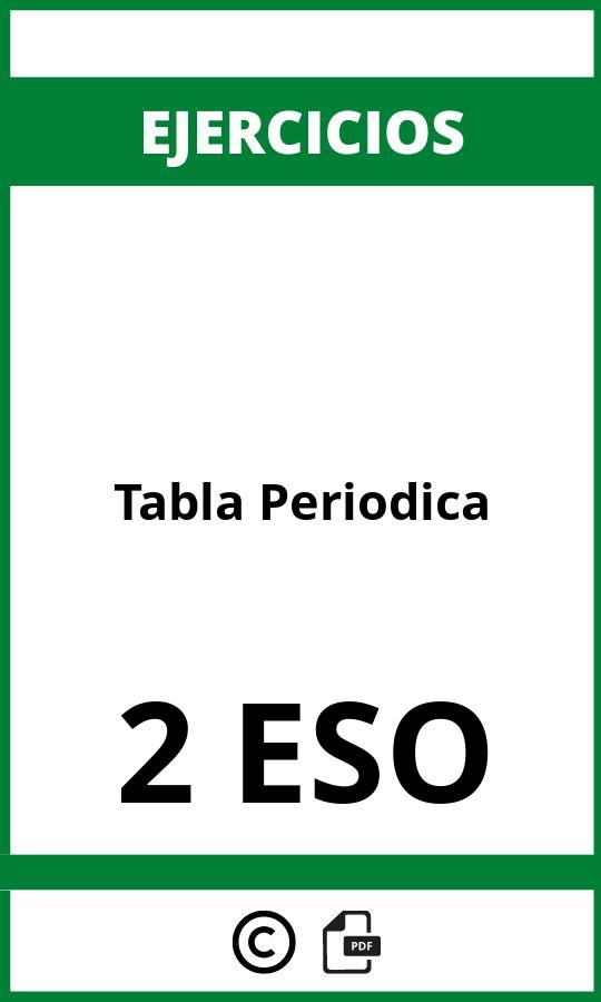 Ejercicios Tabla Periodica 2 ESO PDF
