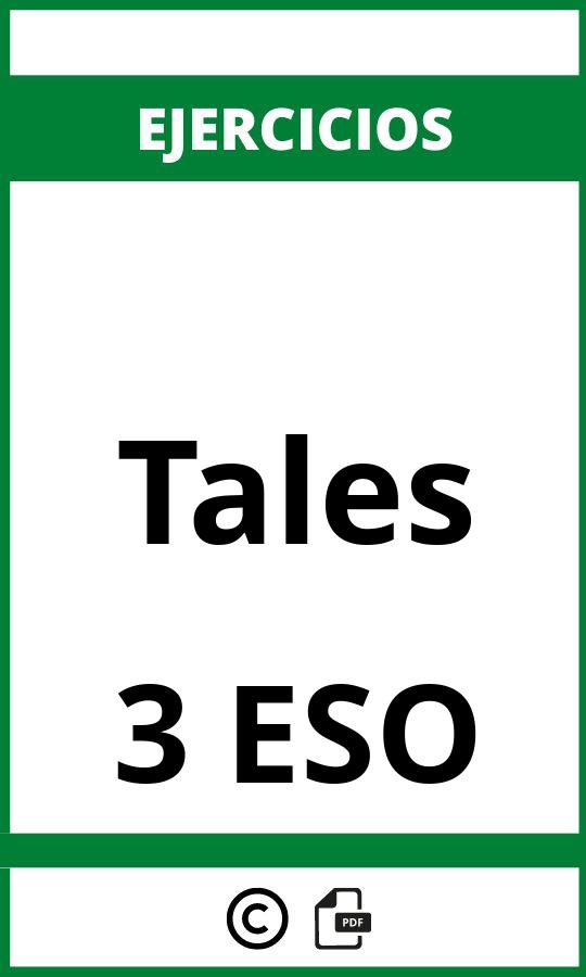 Ejercicios Tales 3 ESO PDF