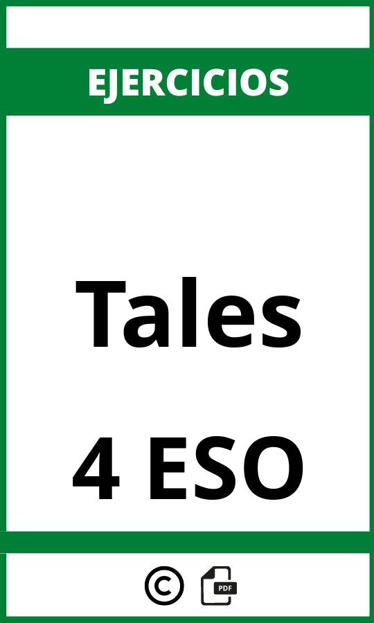 Ejercicios Tales 4 ESO PDF