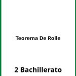 Ejercicios Teorema De Rolle 2 Bachillerato PDF