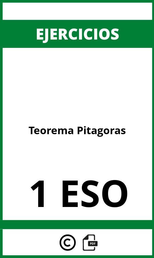 Ejercicios Teorema Pitagoras 1 ESO PDF