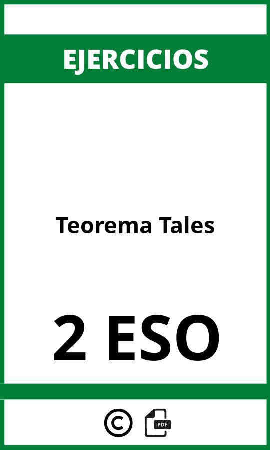 Ejercicios Teorema Tales 2 ESO PDF