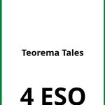 Ejercicios Teorema Tales 4 ESO PDF