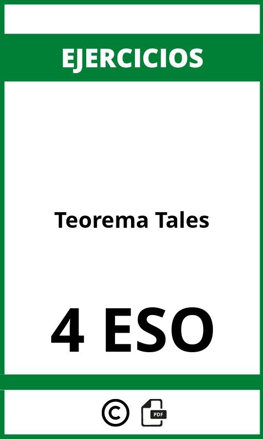 Ejercicios Teorema Tales 4 ESO PDF