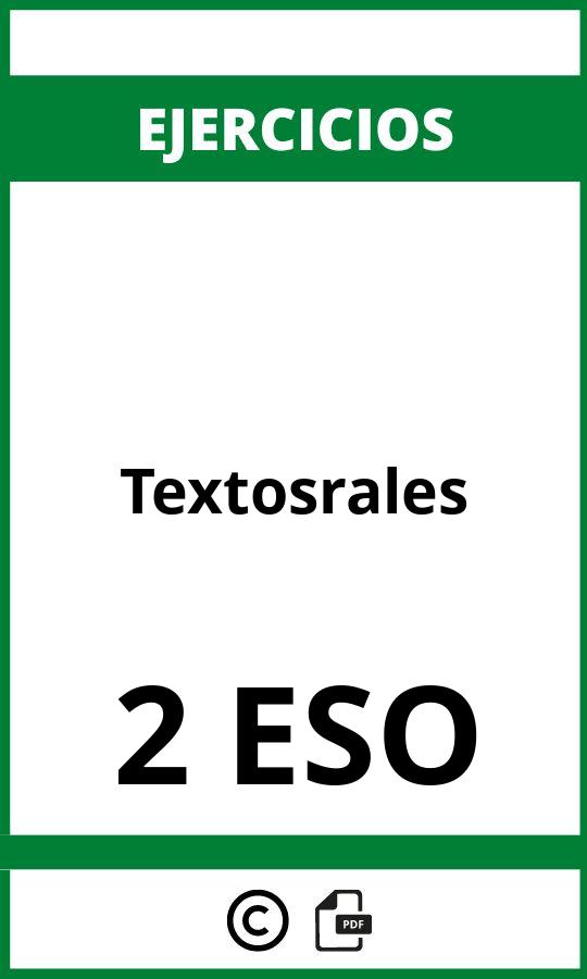 Ejercicios Textos Orales 2 ESO PDF