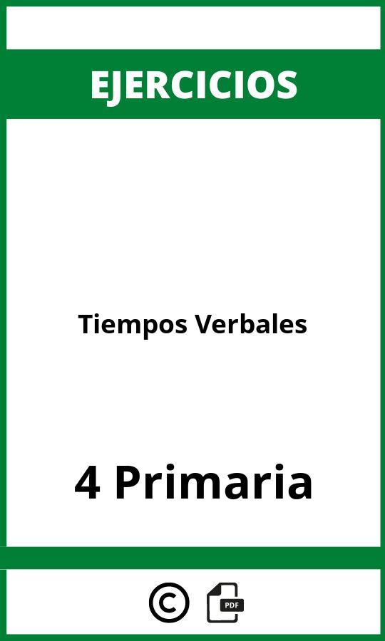 Ejercicios Tiempos Verbales 4 Primaria PDF