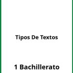 Ejercicios Tipos De Textos 1 Bachillerato PDF
